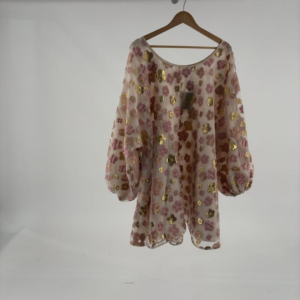 Arianne Elmy Pink and Gold Organza Good Luck Dress